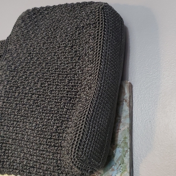 The Sac handbag, purse, bag, gray crochet handbg - Picture 3 of 8